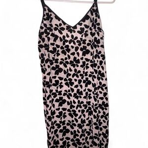 Victoria's Secret Black and Cream Floral Slip